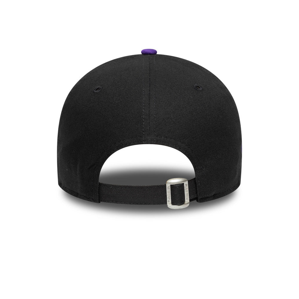 LA Lakers Hat - Side Patch 2Tone Black Purple NBA 9Forty Strapback Cap - New Era
